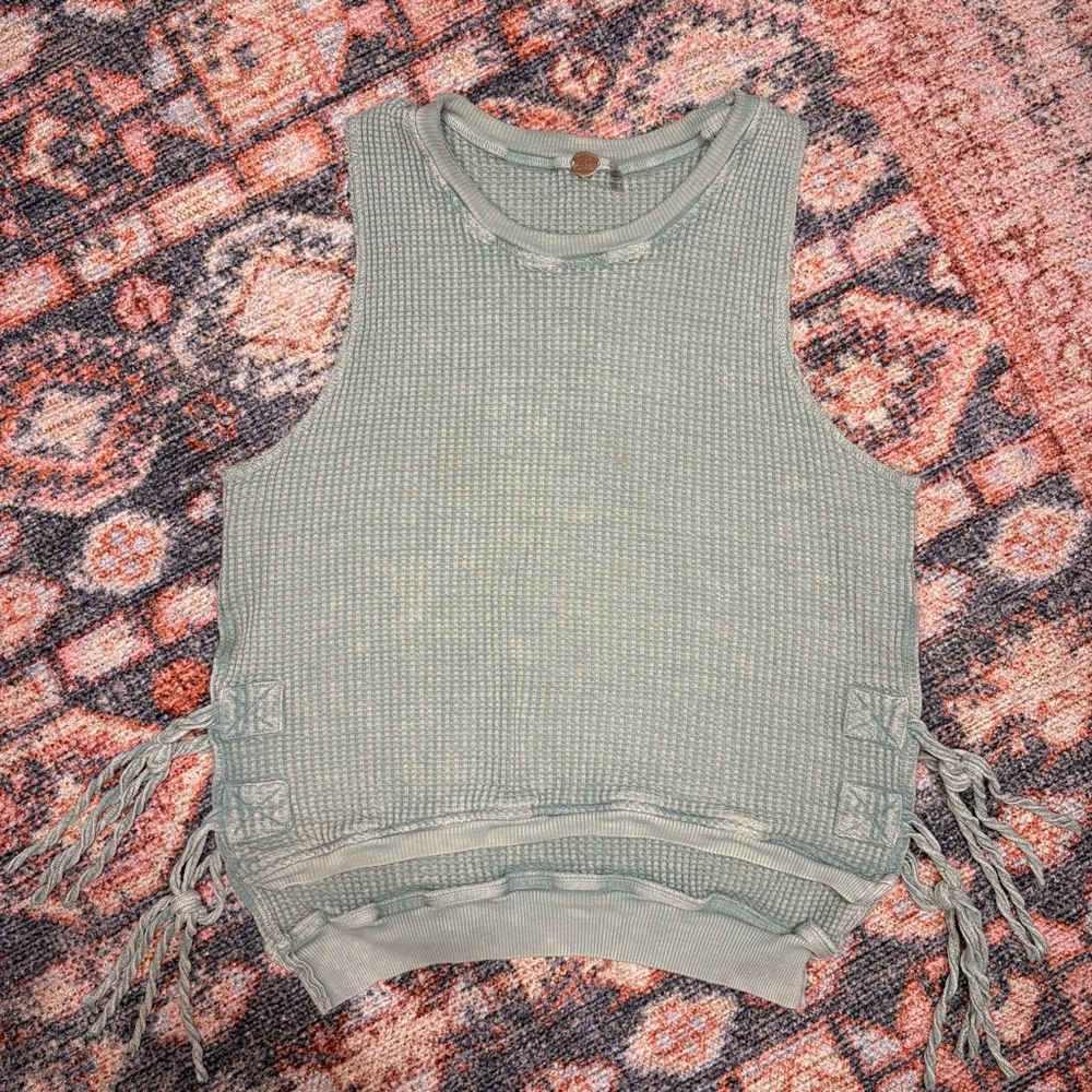 Free People FP One Sleeveless Interlaken Waffle Knit Tank size Medium - Picture 8 of 10